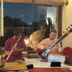 Some evenings are truly special. Here I am, sharing music in an informal baithak at the beautiful Delhi home of Mira Nair, a person I have long admired. These intimate gatherings, with a small audience and heartfelt conversations, are where music feels most alive.