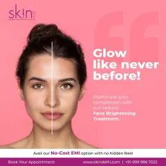 This image illustrates the goal of my face brightening treatments. I aim to illuminate your complexion from within, giving you a lasting glow and renewed confidence in your skin.