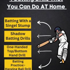 We also provide guidance for players to practice at home. This graphic shows four simple but effective batting drills you can do anywhere to keep your skills sharp.