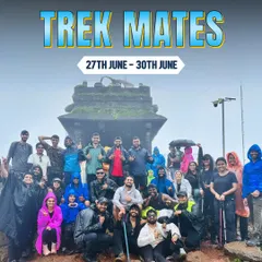 A "Trek Mates" photo from the Kodachadri summit. Rain or shine, the smiles are always there.