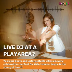 A live DJ at a play area? Absolutely. We bring epic beats and unforgettable vibes to every celebration, creating a party atmosphere that's perfect for kids, teens, and the young at heart.