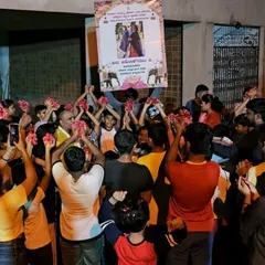 A heartfelt celebration where students hold up flowers and a poster to show their appreciation. These moments of connection are what make our academy special.