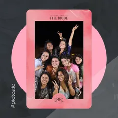 We help you celebrate milestones like a bachelorette party in style. This group shot shows one of our custom-designed photo frames, which adds a personalized touch and makes for a perfect keepsake for the bride-to-be and her friends.