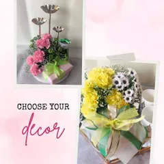 Next, we choose the decor. I love using fresh flowers, elegant ribbons, and other embellishments to transform a simple gift into a stunning floral arrangement that feels personal and luxurious.
