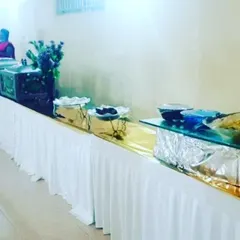 Another example of a simple, long buffet table arrangement. I can provide effective catering solutions for events of all sizes and budgets without compromising on quality.