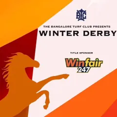 The official poster for the Winter Derby, presented by Winfair247. Our design team works with sponsors to create compelling co-branded marketing assets.