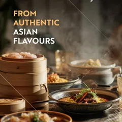This is what I mean by a global journey on a plate. Here, a steaming bamboo basket of authentic Asian dim sum is served alongside flavourful noodle bowls, showcasing the fresh ingredients and traditional cooking techniques you can expect at my Pan-Asian restaurants.