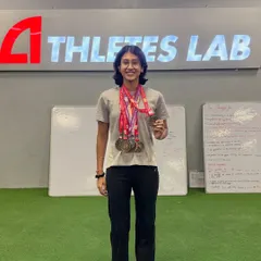 A huge moment for our swimmer Prapti Ghose at the Haryana Olympic State Games 2025. She achieved multiple podium finishes, including 6 gold medals, showcasing incredible speed, skill, and composure under pressure. A relentless performance and a proud coach moment.