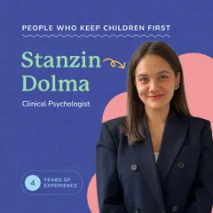This is Stanzin Dolma, a Clinical Psychologist on our team with 4 years of experience. She is deeply committed to supporting children and families through early interventions that prevent long term challenges.