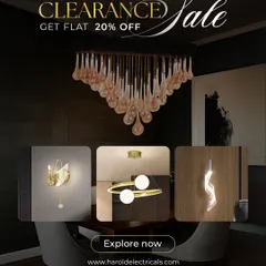 Clearance Sale Alert! I'm making room for new designs, which means you can score iconic lights like this teardrop chandelier and modern wall lights at a flat 20% off.