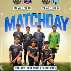 Kicking off the group stage of the DSA AIFF Blue Cubs League. This announcement highlights the start of a new challenge for our U-12 team.