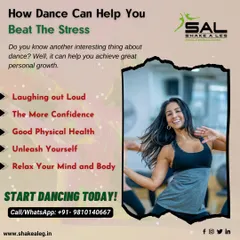 Dance is one of the best ways to beat stress. It allows you to laugh, build confidence, improve your physical health, and simply relax your mind and body.