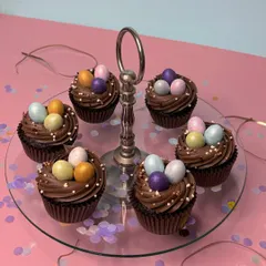 My Easter Egg Nest Cupcakes are a favorite every year. They are decadent chocolate cupcakes with a rich whipped chocolate ganache, topped with three little chocolate eggs.