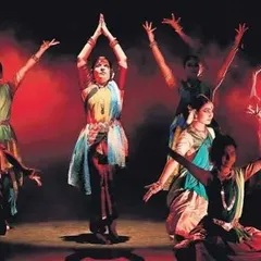 A dynamic moment on stage with my wonderful students during a group performance. The synchronicity and collective energy of a group choreography is a beautiful expression of our shared passion for dance.