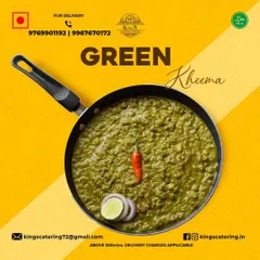 For something fresh and vibrant, try our Green Kheema. This dish is made with minced meat cooked in a flavorful green masala of herbs and spices.