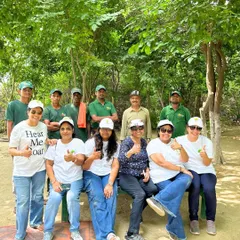 Restoring nature is a collective effort. Here, our dedicated field team and a group of enthusiastic volunteers share a moment of pride and accomplishment after a successful plantation drive. Together, we are growing a greener legacy.