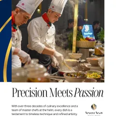 Precision Meets Passion. With over three decades of culinary excellence and a team of master chefs at the helm, every dish is a testament to timeless technique and refined artistry.