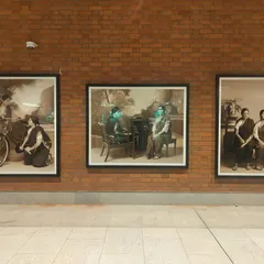 The remaining three prints from the 'Parimala Prasada' series, showing the narrative progression of the characters. Placing art of this caliber in an airport introduces it to thousands of travelers daily.