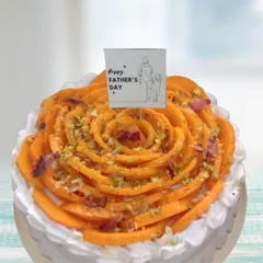 Celebrate Dad with this beautiful fresh mango cake. I arrange slices of sweet, seasonal mango into an intricate rose design over a light, airy sponge, making it a refreshing and heartfelt treat for Father's Day or any family milestone.
