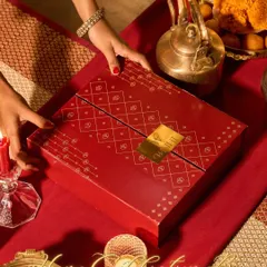 My traditional "Home Celebration Box" for Diwali, set for a warm family gathering. It’s designed to feel like a complete celebration, filled with light, love, and festive essentials for creating beautiful memories at home.