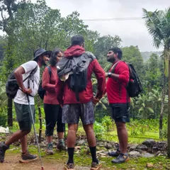 Our trek lead briefing the group before starting the day's adventure. Safety and clear guidance are our top priorities.