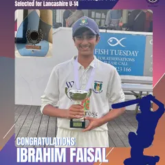 Our training prepares players for global opportunities. Congratulations to Ibrahim Faisal for being named Best Player in the Greater Manchester League U-13 and getting selected for the Lancashire U-14 squad in the UK.