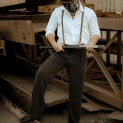 A different angle from the skull mask shoot, creating a more menacing and mysterious mood.