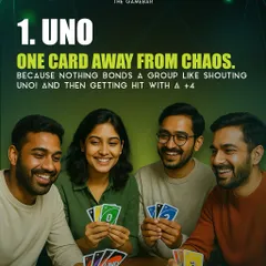 Nothing bonds a group like shouting "UNO!" and then getting hit with a Draw 4. It's the perfect game to bring out the friendly chaos.