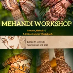 A glimpse into the world of my mehndi workshops in Bangalore. We explore a wide range of styles, from traditional Indian patterns to modern mandalas and detailed figure work, all using my signature herbal henna paste.