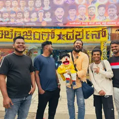 A happy moment with fans outside the theatre for 'The Devil'. You can see the excitement on everyone's faces. This is the community and buzz I love to build around a new movie release.