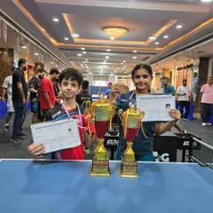 A proud moment from the 2nd Haryana State Ranking Championship in Sonepat. Manan Magoo earned a silver medal in the Under 11 Boys category, while Prisha Agarwal secured a bronze in the Under 13 Girls, showcasing their brilliant performance.
