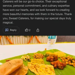 This detailed review from a happy client highlights my team's exceptional service and culinary expertise. It's feedback like this that motivates me to make every event magical.