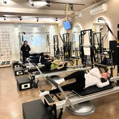 Stronger together. This side lying leg work on the Reformer targets the glutes and outer thighs, all while challenging core stability.