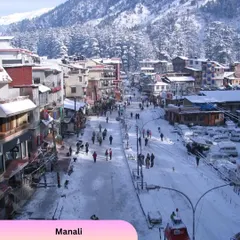 A beautiful shot of Manali covered in snow, a key destination on many of our northern India tours. We can plan your trip to coincide with the best seasons for sightseeing or snow sports.