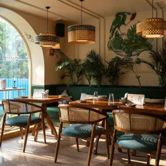 I created these mid-century modern dining chairs and tables for the Smoke House Deli in Mumbai. This project shows my capability to produce high-quality, durable furniture for commercial spaces like restaurants, ensuring both style and functionality for high-traffic environments.