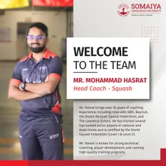 We welcome Mr. Mohammad Hasrat as our Head Coach for Squash. With over 10 years of experience and certifications from the World Squash Federation, he is known for his strong technical coaching and developing top-ranked junior players.