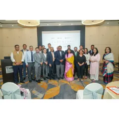 The attendees of the Leadership Forum gather for a group photograph. Our banquet spaces are perfect for hosting large professional groups and networking events.