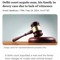 A screenshot from a Times of India article covering a dowry case where I secured an acquittal for my client and his family. After a long fight, we proved the allegations were baseless due to a lack of witnesses and evidence.