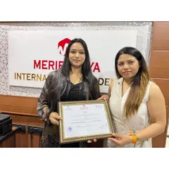 A proud moment as another talented student receives her professional certification. Her journey as a beauty expert starts now.