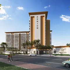 This is a render of Gulnaar Zenium, an upcoming high-rise housing project. My goal was to balance the built form with open, green spaces, creating a modern community that prioritizes comfort and clarity.