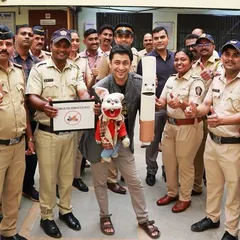 Another shot from the anti-tobacco campaign with Mumbai Police. The puppets help break the ice and make the message more memorable and effective.