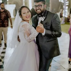 The first dance as a married couple. This shot captures the fun, energy, and pure happiness of the moment.