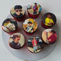 We love making birthdays extra personal. For a young cricket fan, we created these custom cupcakes featuring edible prints of his favorite photos, making for a unique and memorable addition to his birthday celebration.
