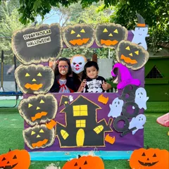 A spooktacular family moment at our Halloween Workshop. We love it when parents join in the fun, creating lasting memories with their little ones.