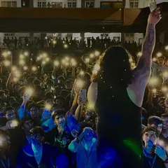 This is one of our favorite views from the stage. A sea of lights, with every single person connected to the music. We don't just play for you; we create a shared experience that gives everyone goosebumps, including us.