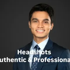 For this studio portrait, we chose a dark background to create a sense of depth and focus. The lighting is sculpted to highlight the subject's features, resulting in a polished and impactful business headshot for a young professional.