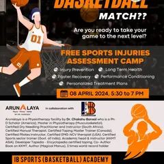 We collaborated with Arunalaya Healthcare for a free sports injuries assessment camp. We believe that injury prevention and long term health are just as important as on-court skills.