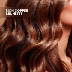 For a warm and vibrant look, I recommend this Rich Copper Brunette. The color is deep with coppery undertones that catch the light, creating incredible shine and dimension with every movement.
