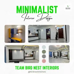 Whether your style is minimalist or magnificent, our team brings it to life. This collage shows our versatility, from a clean, modern living room to a colorful kids' study area.