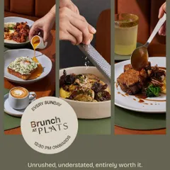 Unrushed, understated, entirely worth it. This collage captures the essence of brunch at Plats: delicious food, careful preparation, and a relaxed atmosphere.